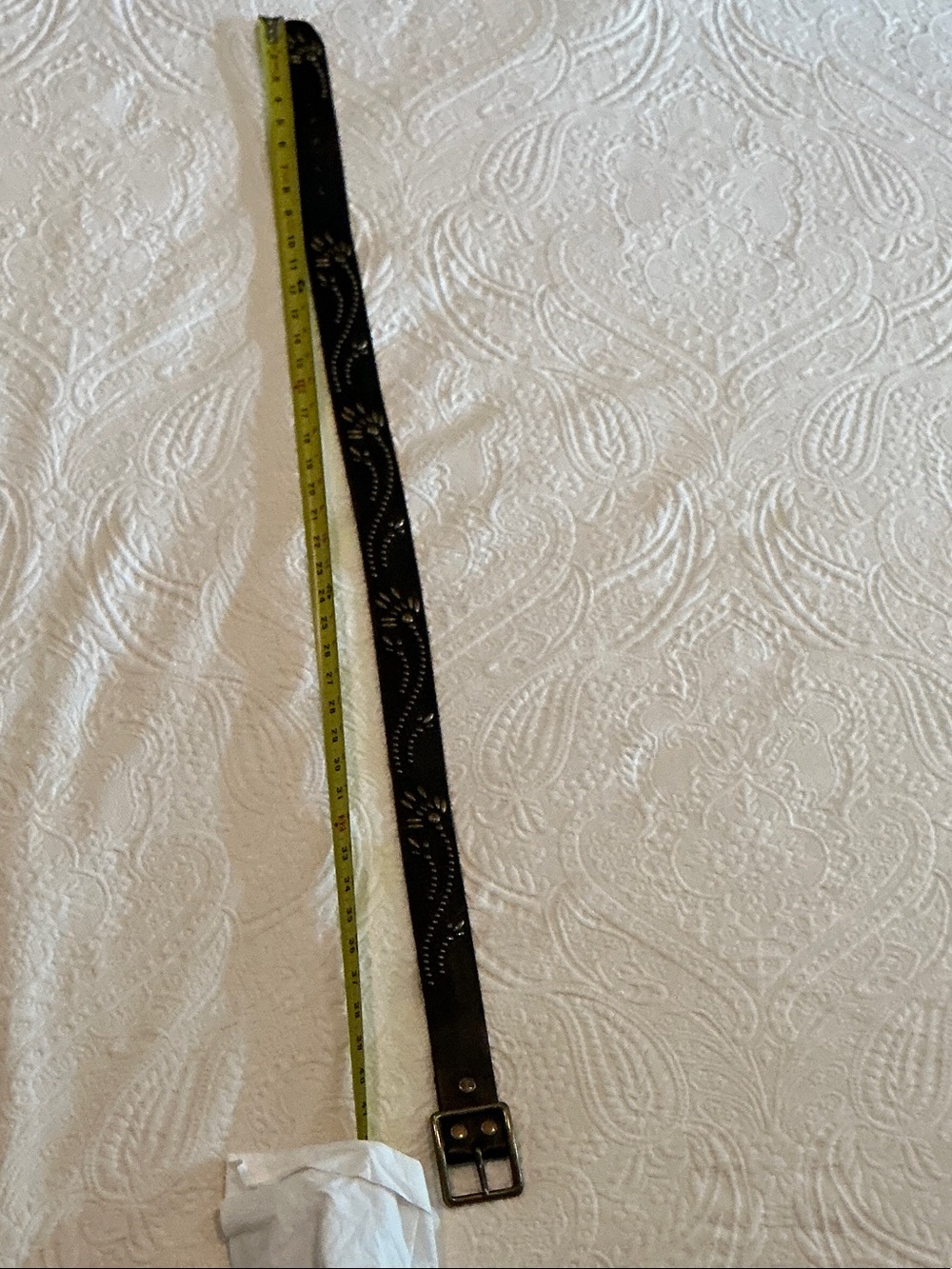 Black Decorative Leather Belt - Bed Stu